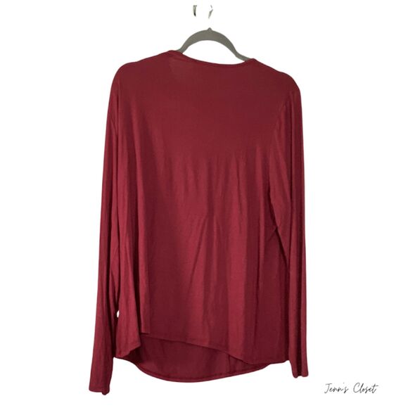 NWT Eloquii Burgundy Cutout Top, Size 22/24 - Picture 3 of 4